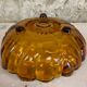 Large vintage amber glass bowl – 28 cm