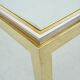 Hollywood Regency two-tone coffee table with glass top,  1970s