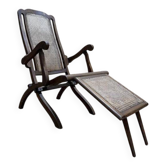 Chaise longue de bateau pliable en cannage