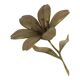 Mid-Century Brass Lily Flower Sculpture Figurine Ashtray