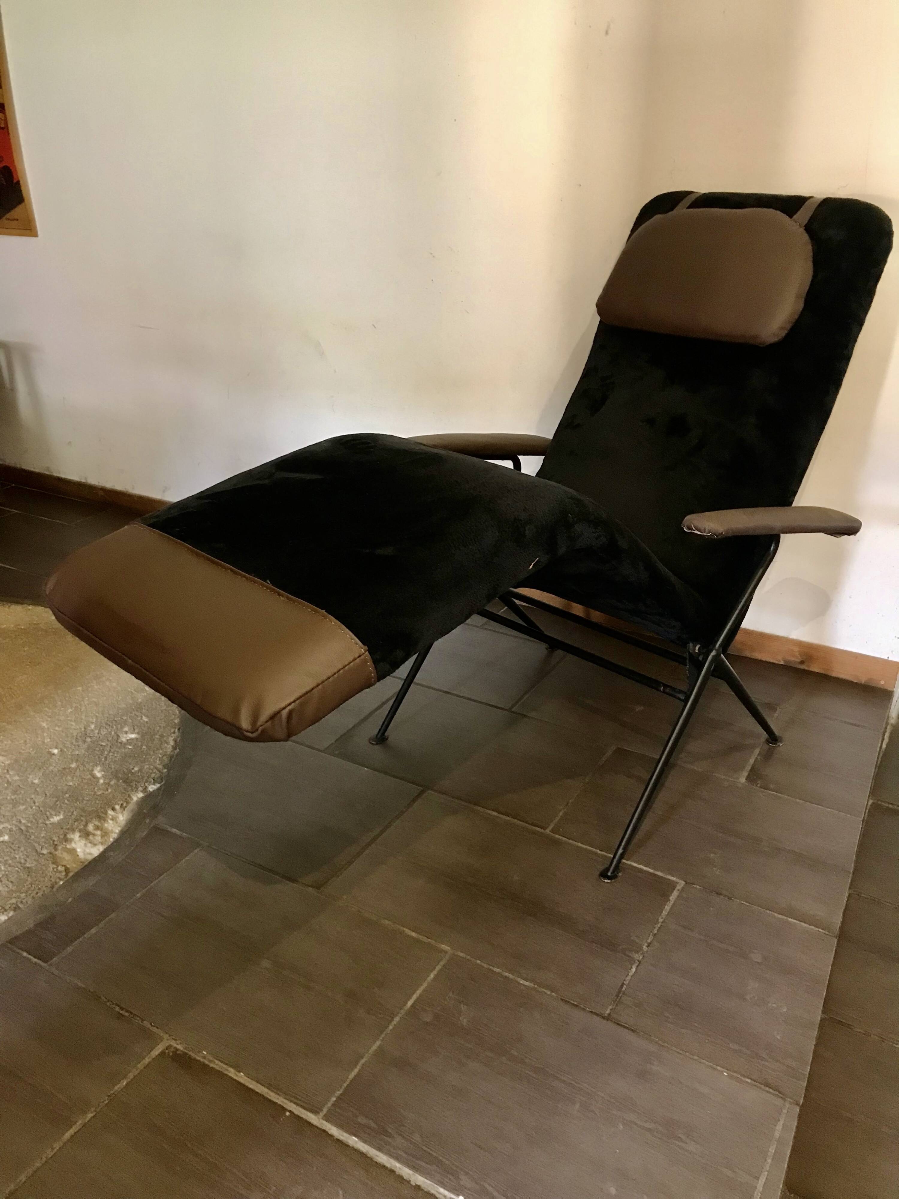 CHAISE LONGUE MODULABLE DESIGN 1950.