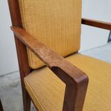 Pair of armchairs bridge era art deco walnut