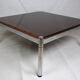 Table basse vintage bois et métal circa 1970