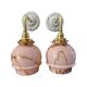 Pair of newly electrified art deco wall lamps