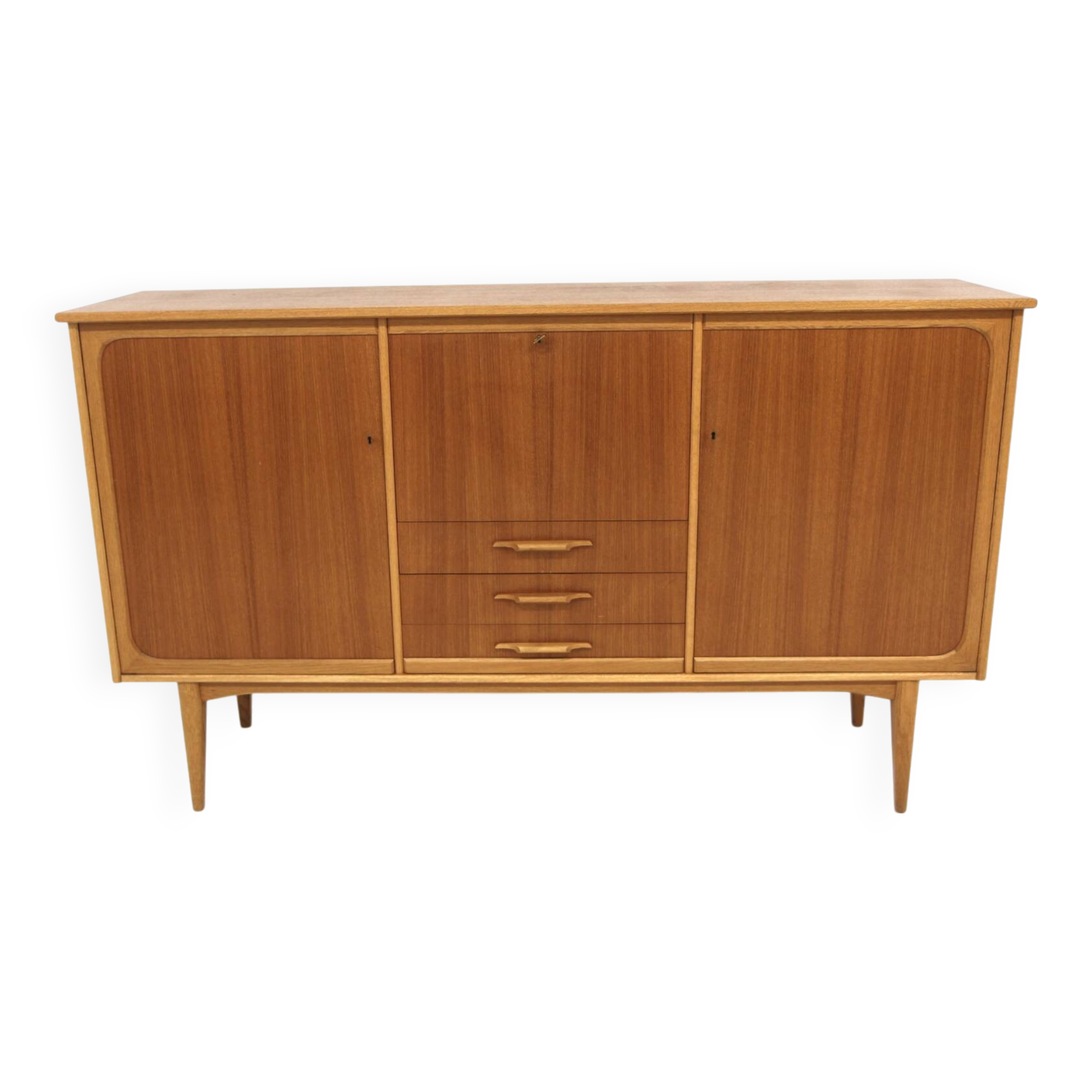 Scandinavian teak and oak sideboard, Sweden, 1960