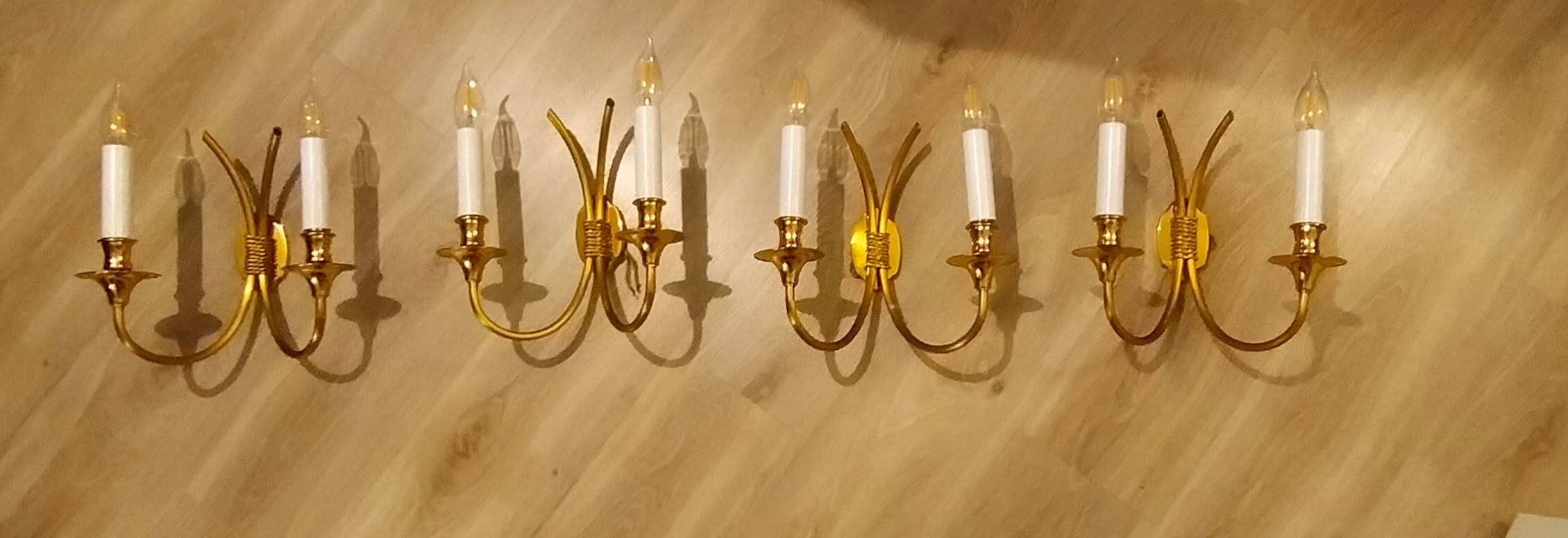 Classic applique Lucien Gau 4132 - 2 lights - Decorative details Links - H 32 cm, W 27 cm