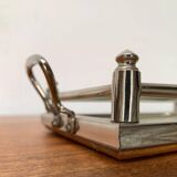 Metal and glass plateau Art Deco / Art Nouveau