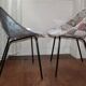 Pair of tulip chairs Pierre Guariche aluminum 1950 type barrel