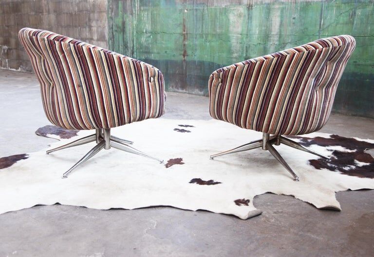 Paire de chaises Lehigh Leopold pour Ward Bennett 1970s