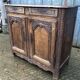 Antique Louis XV style solid oak sideboard with 2 drawers and 2 doors