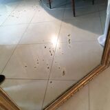 Louis XVI style and 19th century fireplace mirror