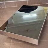 Table basse rectangulaire miroir Cidue 1970