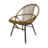 Vintage rattan chair by Dirk van Sliedregt Rohe Noordwolde 1960 in the Netherlands