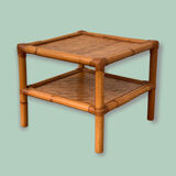 Vintage rattan side table 1960