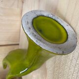 Vintage green hand vase