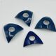 Lot de 4 coquetiers design en céramique bleue signés Malice
