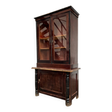 Vitrine vintage, bibliothèque avec portes vitrées