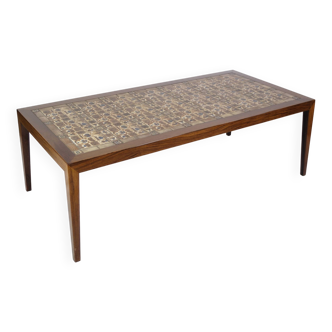 Table basse en palissandre de Severin Hansen, réalisée par Haslev Møbelfabrik des années 1960