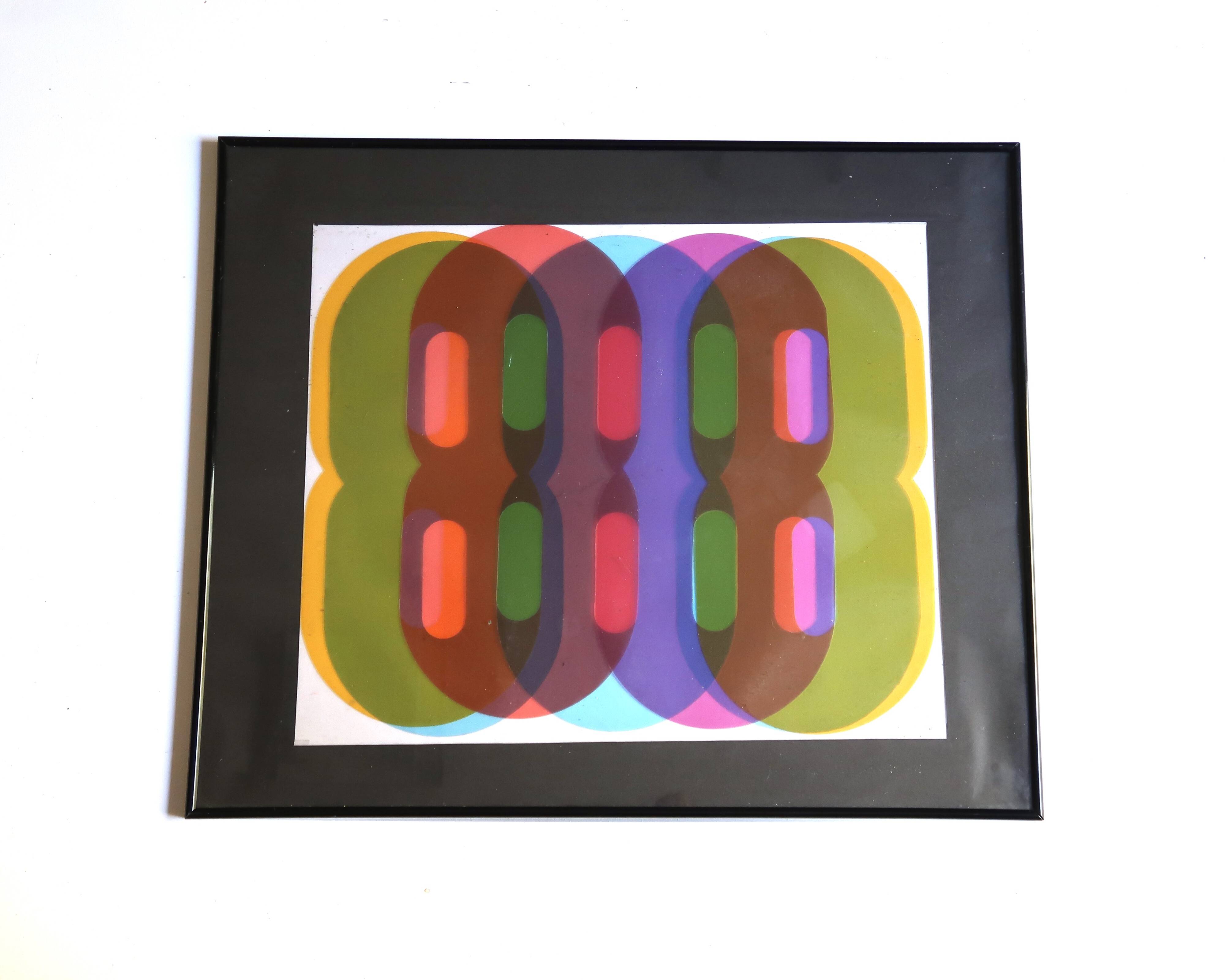 Kinetic Optical Art Painting, 1980s