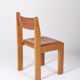 Chaises marron en cuir et bois, 1970s