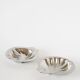 Paire de vide-poches coquillages en inox, design, 1970