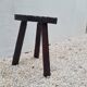 Tabouret de traite tripode coeur