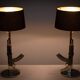 Original set of 2 Flos AK 47 Kalashnikov Table Gun Lamps by Philippe Starck
