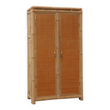 Armoire en bambou et rotin du milieu du siècle, Italie vers 1960