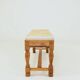 Vintage rustic oak bench after renovation