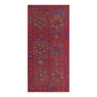 Hand knotted rug, vintage Turkish rug 92x188 cm