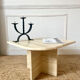 Travertine coffee table