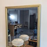 Large gilded wooden mirror 78 x 96 cm