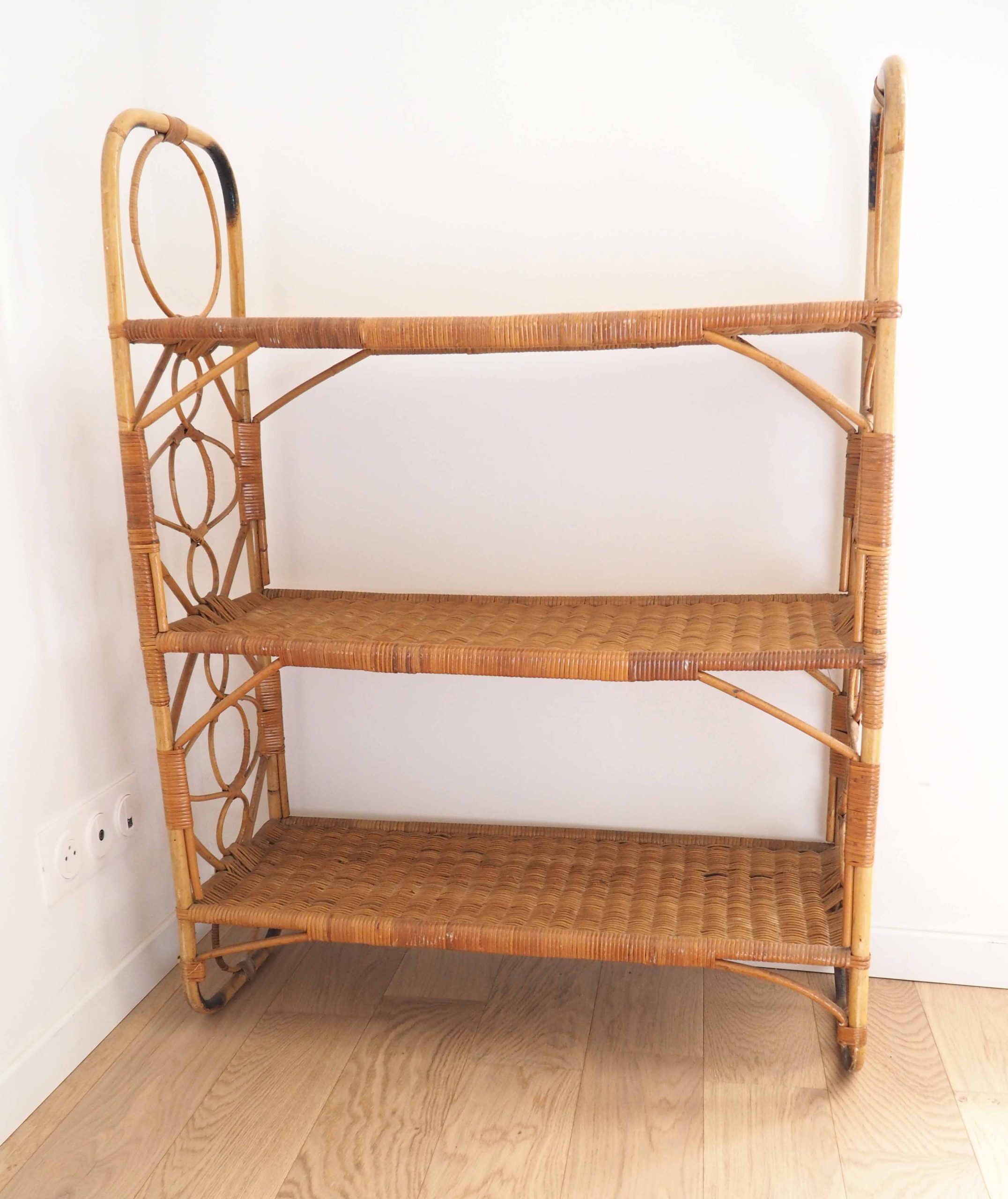 Rattan bookcase