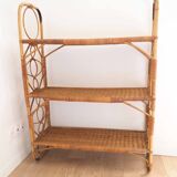 Rattan bookcase
