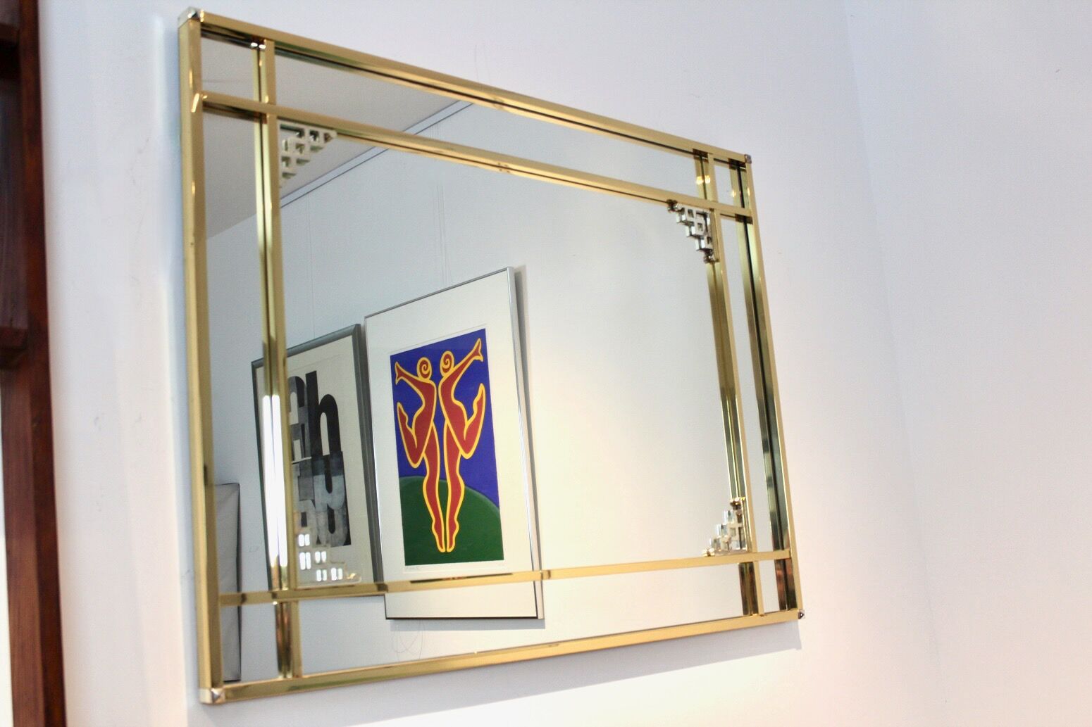 Graphic mirror by Belgochrom 105x80cm