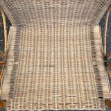 Fauteuil en rotin osier, 1950
