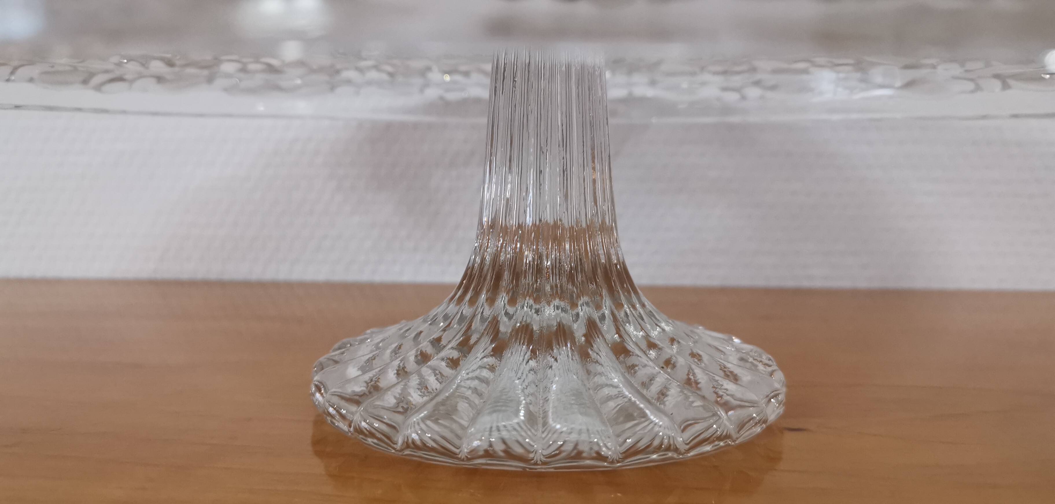 Vintage Walther Glass Mikasa Germany Pedestal Cake Tray