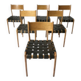 Set of 6 Italian Scandinavian Gessef chairs