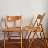 Set of 2 folding chairs cannees