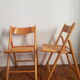 Set of 2 folding chairs cannees