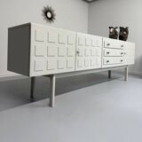 Antique geometric brutalist sideboard design from the 60s Musterring
