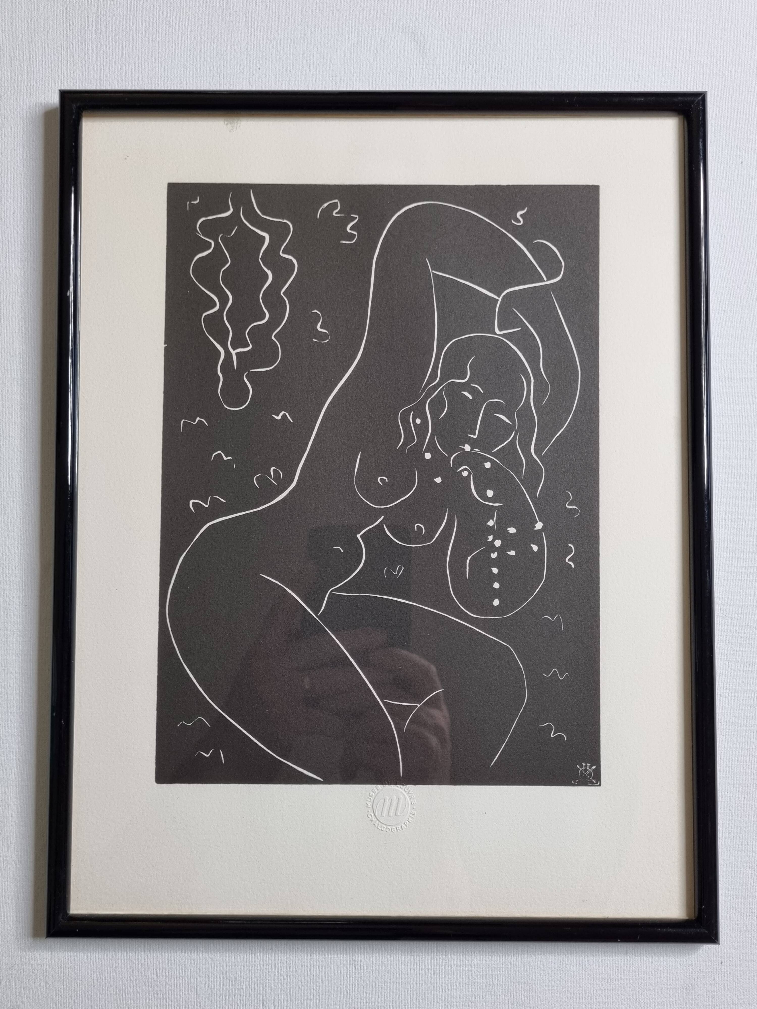 “Nude with bracelet” after Henri Matisse, Framed print from the Chalcographie du Louvre