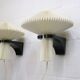 Pair original Le Klint 204 “Mushroom” lamps, designed by Vilhelm Wohlert