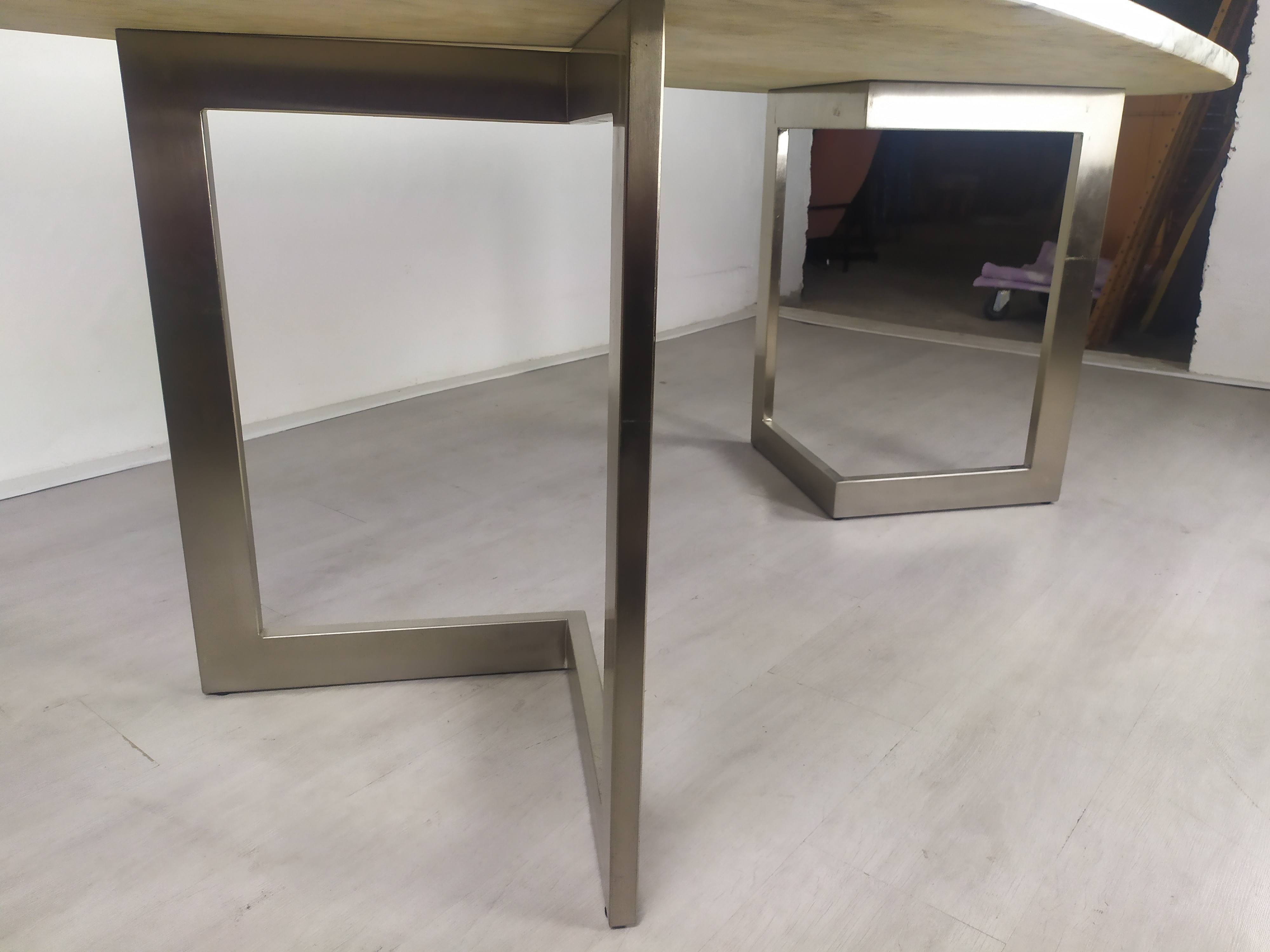 Table design marbre 6 chaises 1970