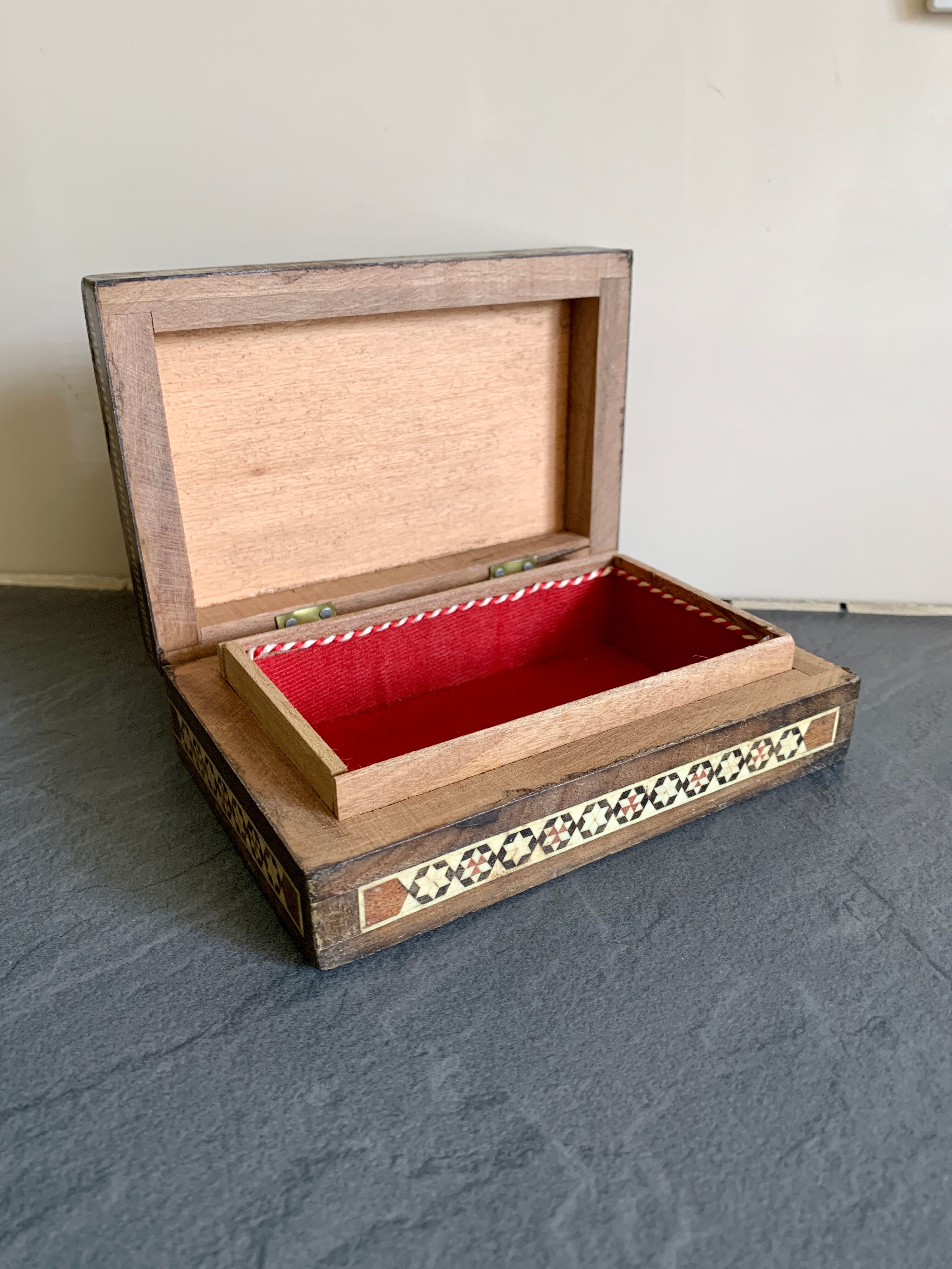 Vintage marquetry box
