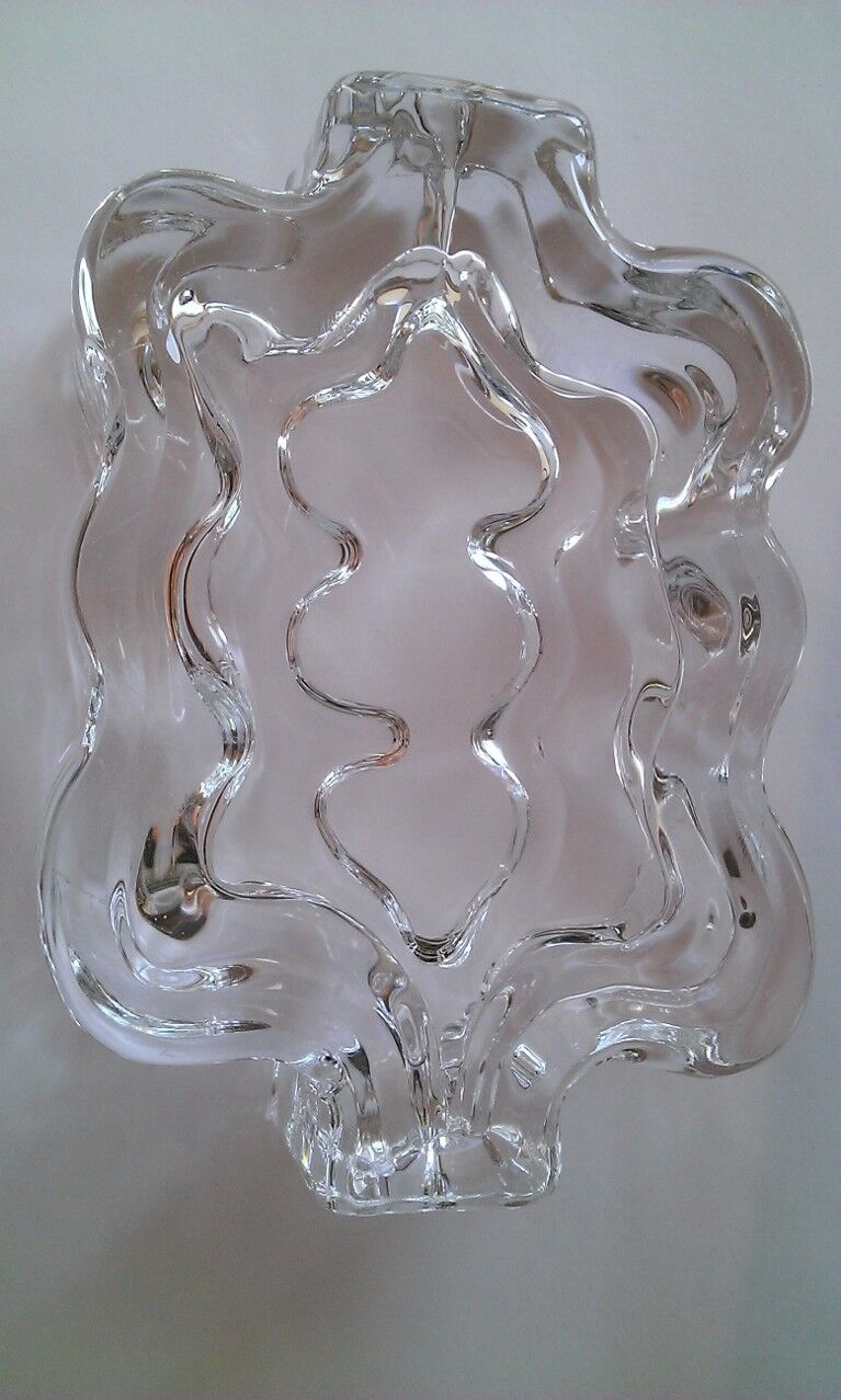 Crystal ashtray Daum leaf oak