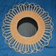 Rattan/wicker flower mirror