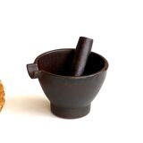 Cast iron mortar and pestle, 50s