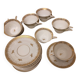 Tea/coffee cups with saucers.