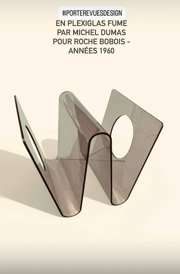 Porte revues design Plexi par Michel Dumas